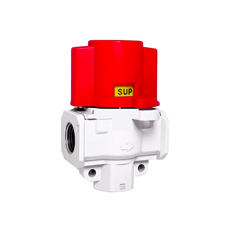 Válvula de Corte 1" NPT 3/2 Manual con Bloqueo, Modular, Escape de Presión Residual, Compatible AF50-D, AW50-D, AC50-D - SMC VHS50-N10B-Z - 259061