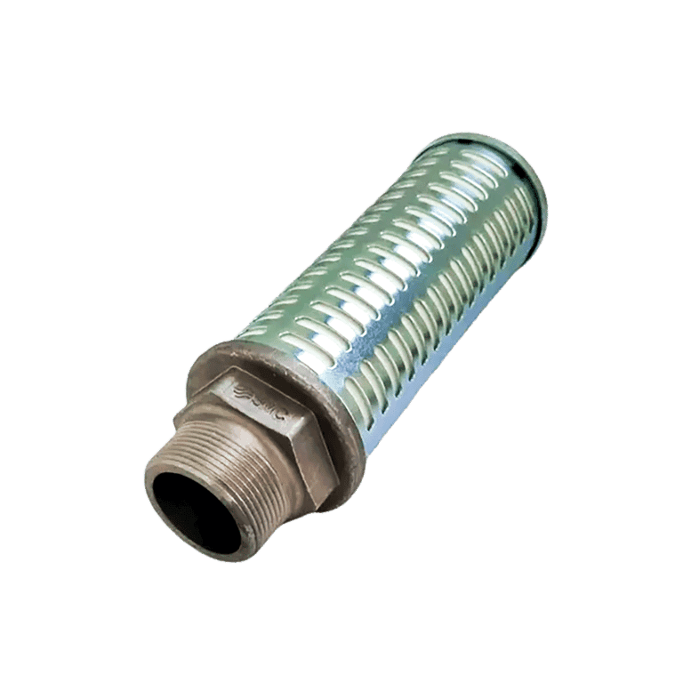 Silenciador Neumático NPT 2" Macho, Cuerpo Metálico Absorción Metálico Sinterizado, 35 dB, 1.0 MPa - SMC AN900-N20 - 018006