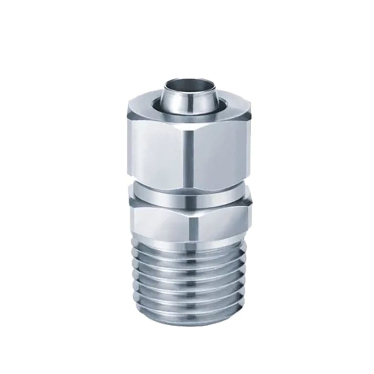Conector Neumático Racor Recto Manguera 1/4" mm x RC 1/4" Macho, Acero Inoxidable - SMC KFG2H0704-N02S - 274871