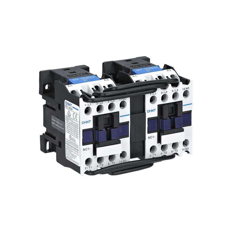 KIT Contactor Reversible 3 Polos, 12 Amperes, Bobina 220 VCA - Chint - NC1-1210-220V-REV