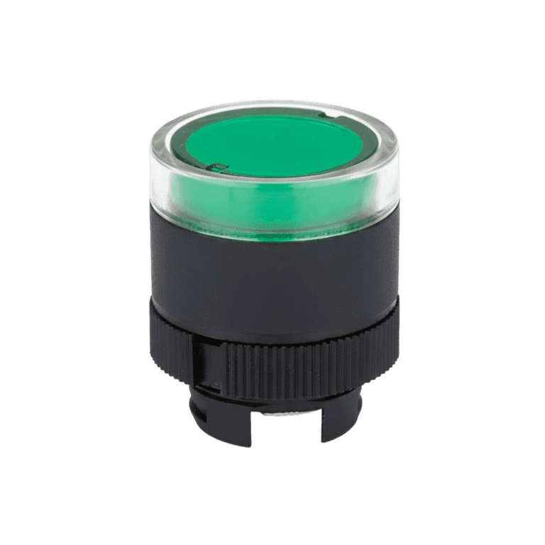 Cabeza de Pulsador Iluminado Momentáneo Plástico Verde Rasante montaje ø 22 mm - Chint - NP2-EW33 - 574206
