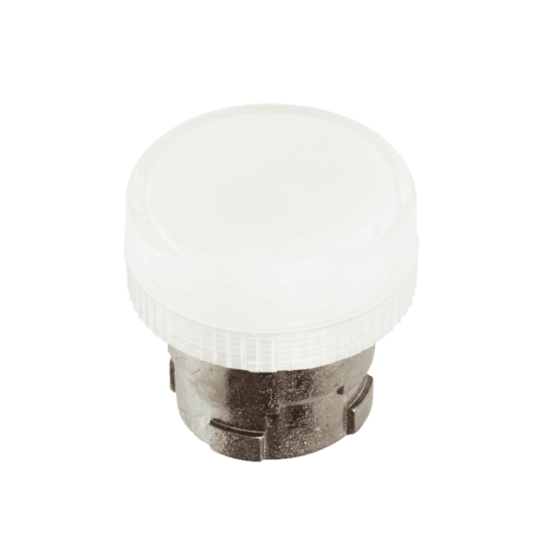 Cabeza de Piloto Luminoso Metalico Blanco montaje ø 22 mm, IP40 - Chint - NP2-BV/1 - 575637