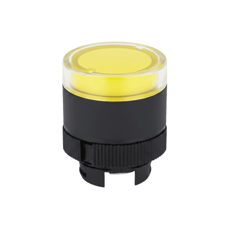 Cabeza de Pulsador Iluminado Momentáneo Plástico Amarillo Rasante montaje ø 22 mm - Chint - NP2-EW35 - 575604