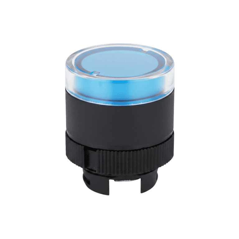 Cabeza de Pulsador Iluminado Momentáneo Plástico Azul Rasante montaje ø 22 mm - Chint - NP2-EW36 - 575606