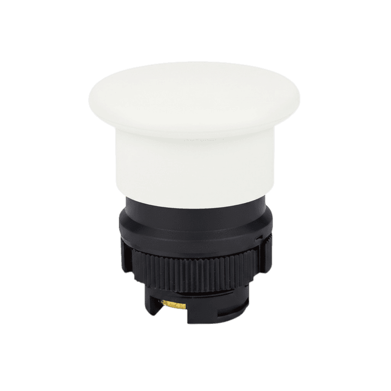Cabeza de Botón Hongo Plástico Blanco cabeza ø 40 mm, montaje ø 22 mm, NP2 - Chint - NP2-EC1 - 575892